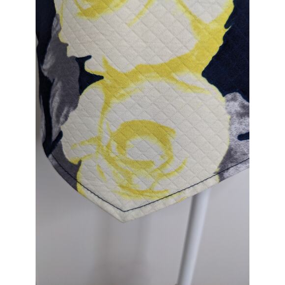 Missguided EUC romper dress skirt floral 10 navy blue yellow white - Picture 9 of 14